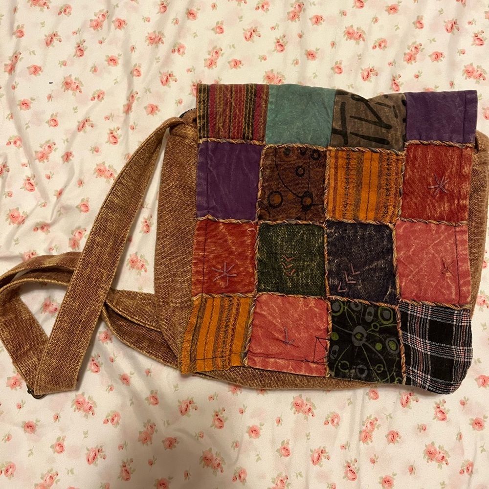 Boho patchwork crossbody bag